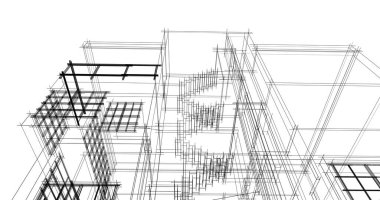 soyut mimari duvar kağıdı tasarımı, dijital konsept arkaplan