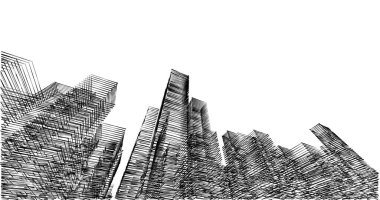 soyut mimari duvar kağıdı tasarımı, dijital konsept arkaplan