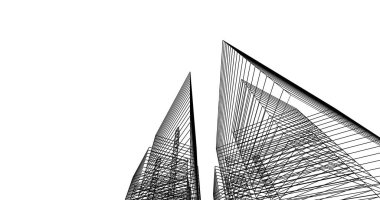 soyut mimari duvar kağıdı tasarımı, dijital konsept arkaplan