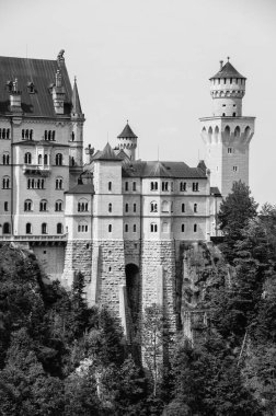 Kuleye sahip eski kale, mimari çekim