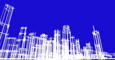 soyut mimari duvar kağıdı tasarımı, dijital konsept arkaplan