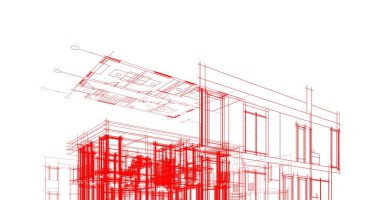 soyut mimari duvar kağıdı tasarımı, dijital konsept arkaplan