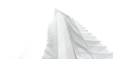 Mimari sanat konseptinde soyut çizgiler, minimum geometrik şekiller. 