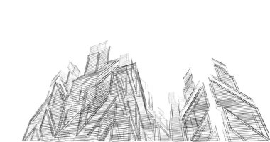 soyut mimari duvar kağıdı tasarımı, dijital konsept arkaplan