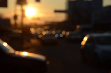 Bulanık şehir manzarası, soyut arkaplan 