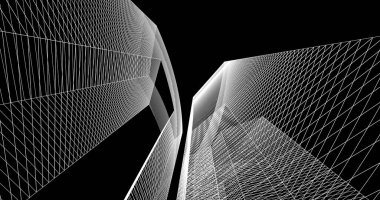 soyut mimari duvar kağıdı tasarımı, dijital konsept arkaplan