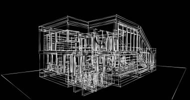 soyut mimari duvar kağıdı tasarımı, dijital konsept arkaplan