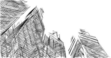 soyut mimari duvar kağıdı tasarımı, dijital konsept arkaplan