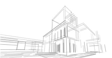 soyut mimari duvar kağıdı tasarımı, dijital konsept arkaplan