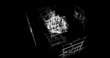 minimal geometrik şekiller, mimari çizgiler