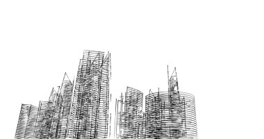 soyut mimari duvar kağıdı tasarımı, dijital konsept arkaplan