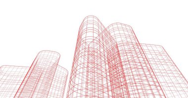 soyut mimari duvar kağıdı tasarımı, dijital konsept arkaplan