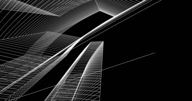 soyut mimari duvar kağıdı tasarımı, dijital konsept arkaplan