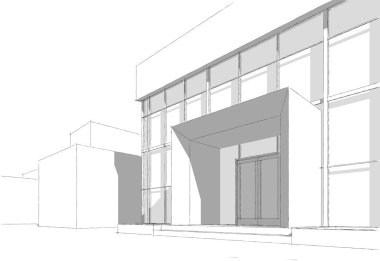 soyut mimari duvar kağıdı tasarımı, dijital konsept arkaplan