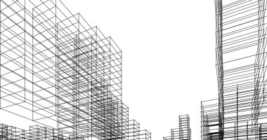 eskiz sanat geometrik mimari binalar tasarımı