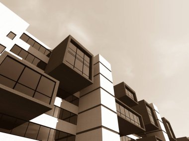 soyut mimari duvar kağıdı tasarımı, dijital konsept arkaplan