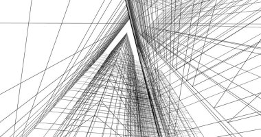 soyut mimari duvar kağıdı tasarımı, dijital konsept arkaplan