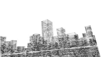 soyut mimari duvar kağıdı tasarımı, dijital konsept arkaplan