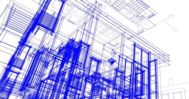 soyut mimari duvar kağıdı tasarımı, dijital konsept arkaplan