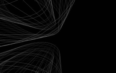 Mimari sanat konseptinde soyut çizgiler, minimum geometrik şekiller. 