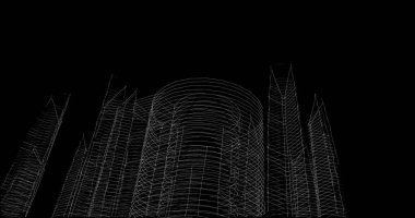 soyut mimari duvar kağıdı tasarımı, dijital konsept arkaplan