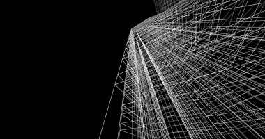 soyut mimari duvar kağıdı tasarımı, dijital konsept arkaplan