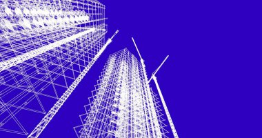 soyut mimari duvar kağıdı tasarımı, dijital konsept arkaplan