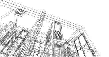 soyut mimari duvar kağıdı tasarımı, dijital konsept arkaplan