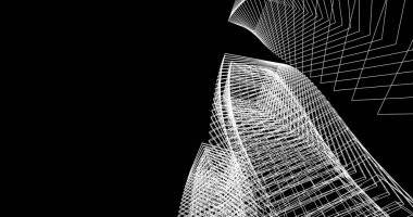 soyut mimari duvar kağıdı tasarımı, dijital konsept arkaplan