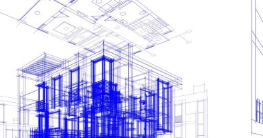 soyut mimari duvar kağıdı tasarımı, dijital konsept arkaplan