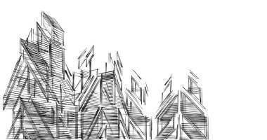 soyut mimari duvar kağıdı tasarımı, dijital konsept arkaplan