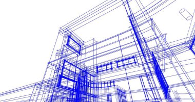 soyut mimari duvar kağıdı tasarımı, dijital konsept arkaplan
