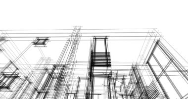 soyut mimari duvar kağıdı tasarımı, dijital konsept arkaplan