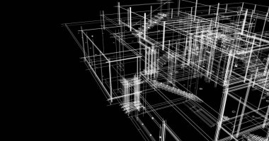 soyut mimari duvar kağıdı tasarımı, dijital konsept arkaplan