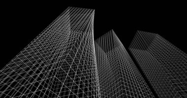 soyut mimari duvar kağıdı tasarımı, dijital konsept arkaplan