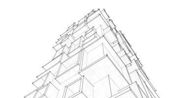 soyut mimari duvar kağıdı tasarımı, dijital konsept arkaplan