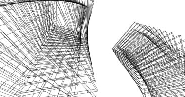 soyut mimari duvar kağıdı tasarımı, dijital konsept arkaplan