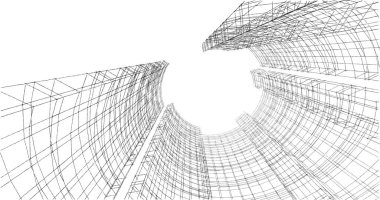 soyut mimari duvar kağıdı tasarımı, dijital konsept arkaplan