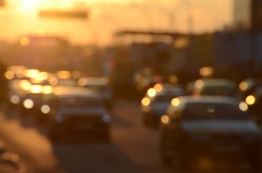 Bulanık şehir manzarası, soyut arkaplan 