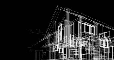 minimal geometrik şekiller, mimari çizgiler