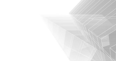 Mimari sanat konseptinde soyut çizgiler, minimum geometrik şekiller. 