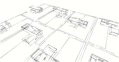 soyut mimari duvar kağıdı tasarımı, dijital konsept arkaplan