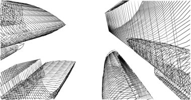 soyut mimari duvar kağıdı tasarımı, dijital konsept arkaplan