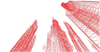 soyut mimari duvar kağıdı tasarımı, dijital konsept arkaplan