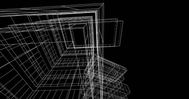 soyut mimari duvar kağıdı tasarımı, dijital konsept arkaplan