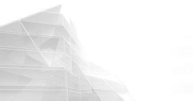 Mimari sanat konseptinde soyut çizgiler, minimum geometrik şekiller. 