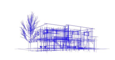 soyut mimari duvar kağıdı tasarımı, dijital konsept arkaplan