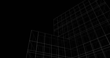 Mimari sanat konseptinde soyut çizgiler, minimum geometrik şekiller. 