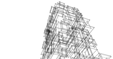 soyut mimari duvar kağıdı tasarımı, dijital konsept arkaplan