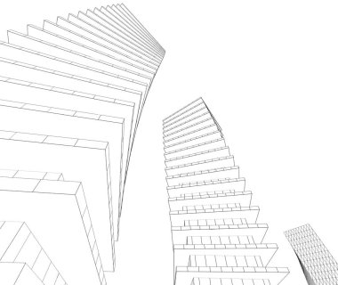 soyut mimari duvar kağıdı tasarımı, dijital konsept arkaplan